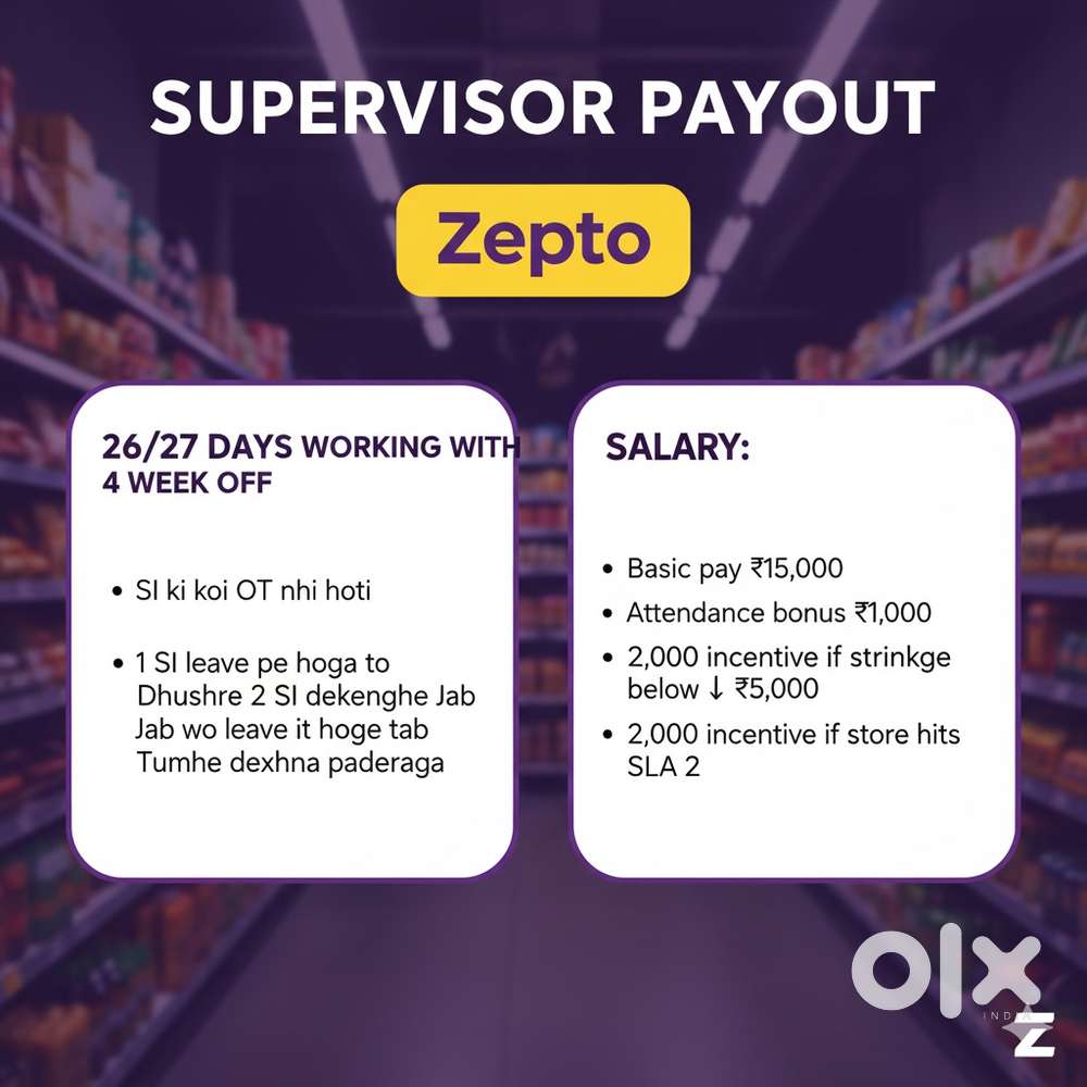Supervisor post in zepto
