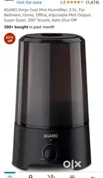 AGARO Verge Cool Mist Humidifier,2.5 L For Bedroom, Home, Office, Ad