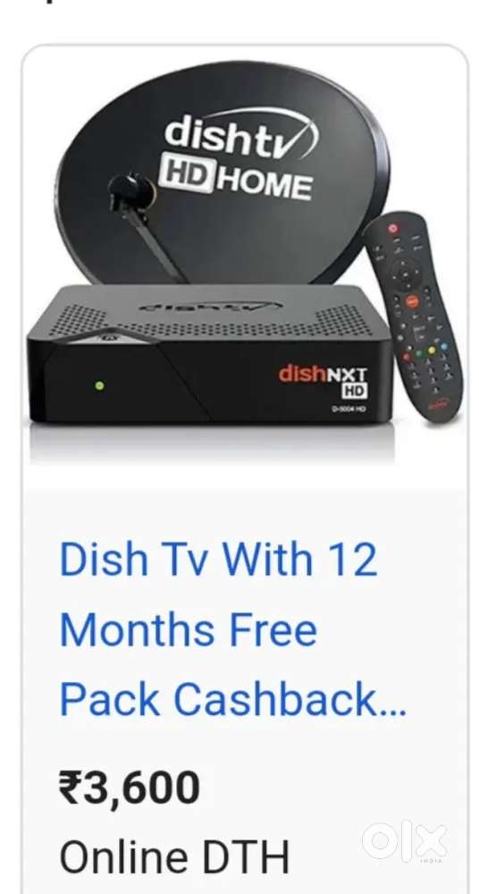 Dish TV with SET TOP BOX AND REMOTE