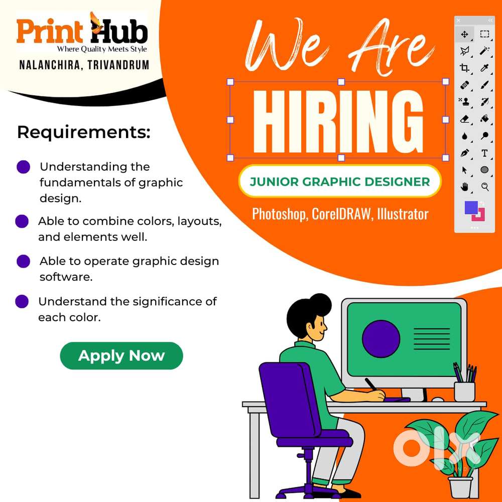 Junior Graphic designer wanted Nalanchira, Trivandrum