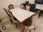 6 chair dinning table and designing chair with comfortable sitting