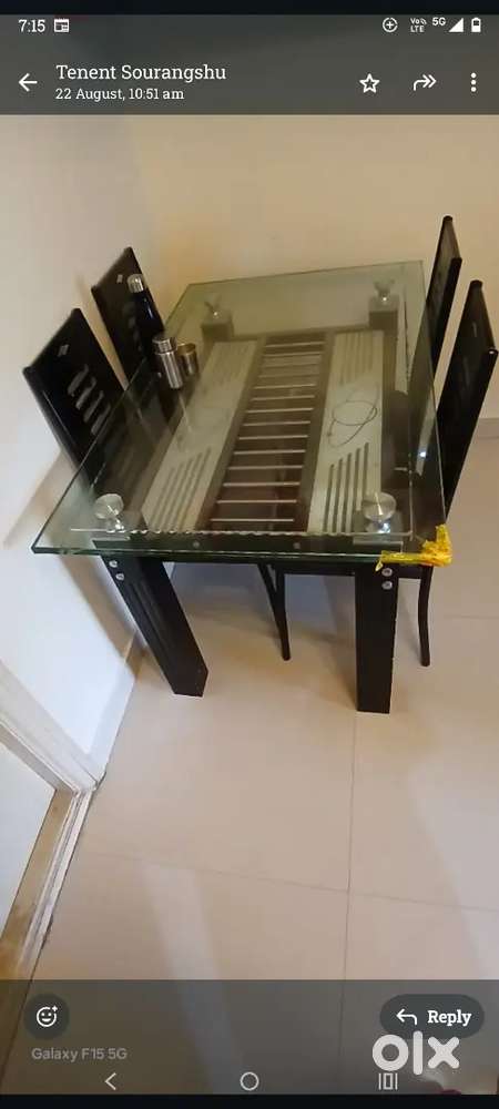 Royaloak 4 seater Dining table with excellent condition