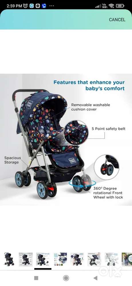 Baby Pram/Stroller & Baby Dining/Feeding Chair in new like condition