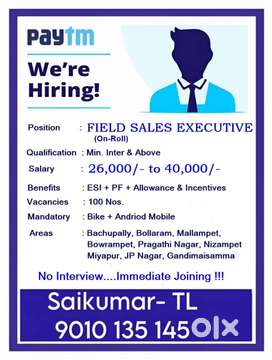 Paytm sales executive job