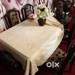 6 seater premium wooden dining set for sale.