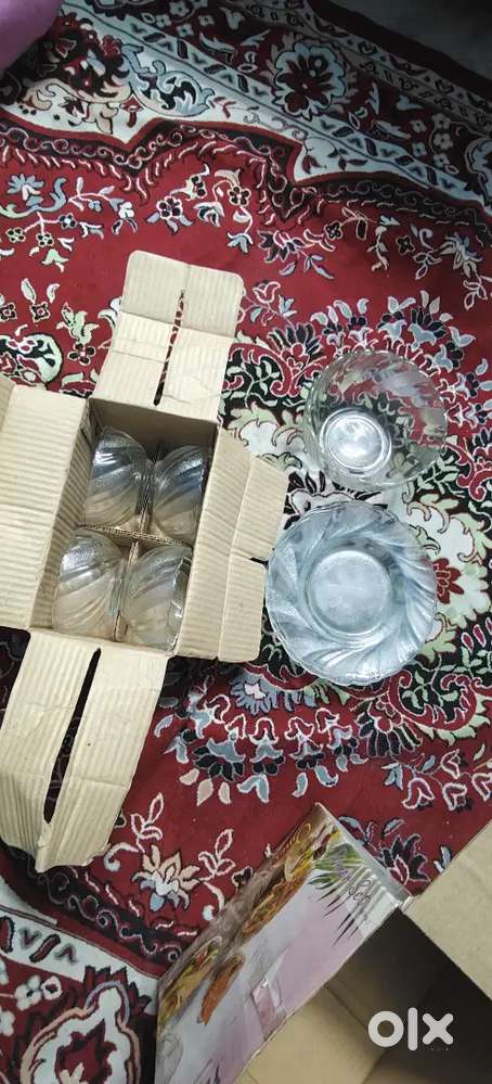 9 pc glass dinner set