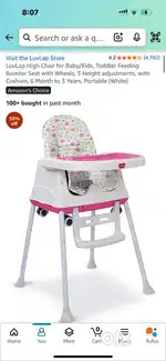 New Luvlap kids high chair