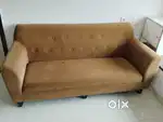 3 seater velvet sofa + 3 +1 +1 seater Rexine sofa.excellent condition