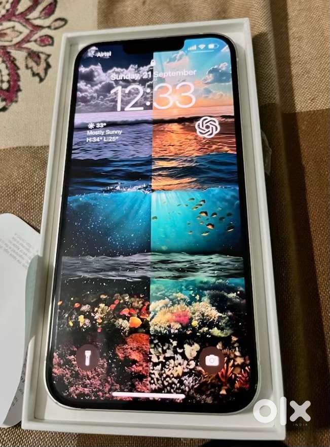 iPhone 13 128 GB in best condition with bill and box ( white & Black)