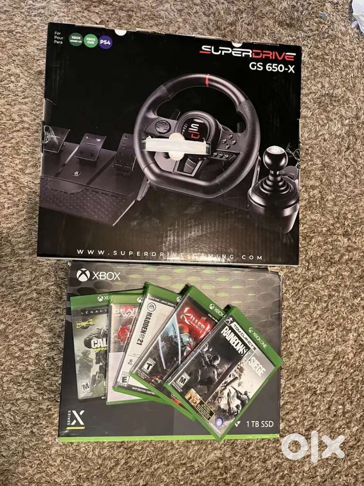 Microsoft Xbox Series X 1TB - Black With 5 Games And Steering Wheel