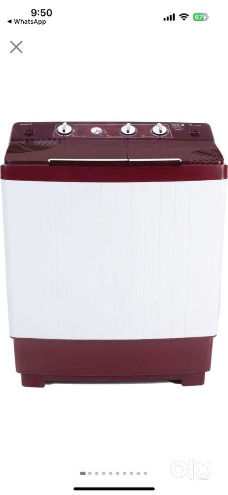 InnoQ 6.5 kg Semi Automatic Top Load Washing Machine (Maroon, White)