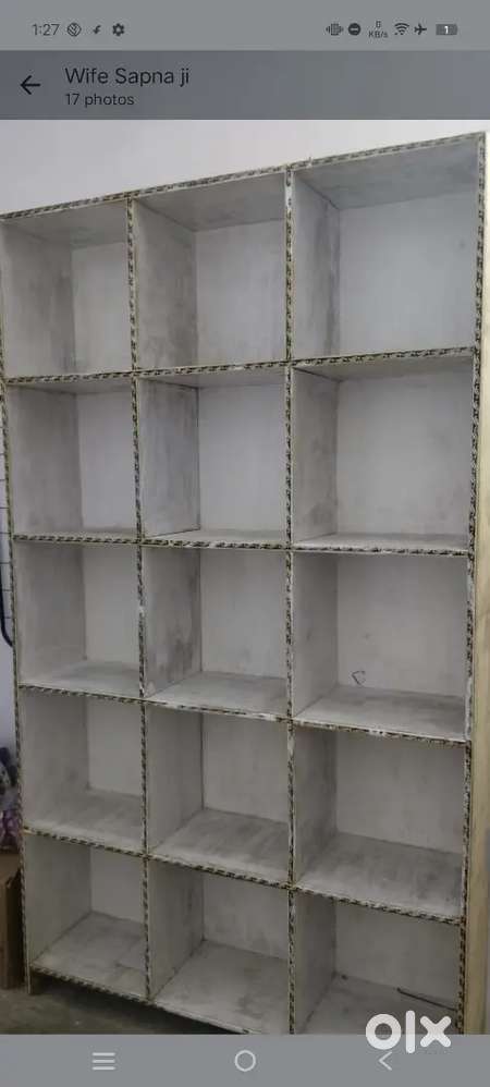 Display fridge & 15 square wooden almirah