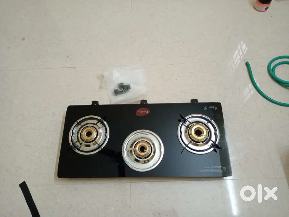 Pigeon cooktop glass manual gas stove (3 burner)