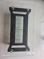 Teapoy glass with wooden stand