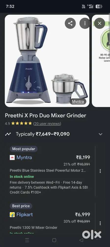 Grinder for kitchen mixer (hotel)