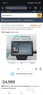 Amazon Alexa Echo Show 10 Speaker (New)