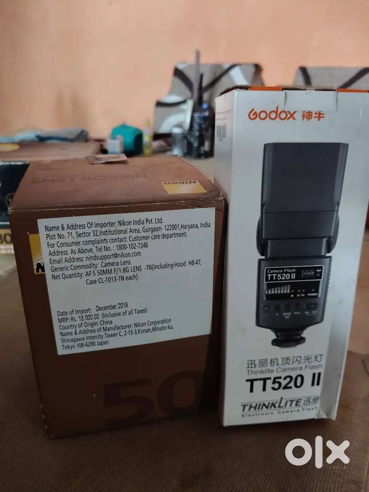 Nikon 50mm Lens & Flash Combo Almost Like New Condition