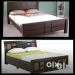 New 4*6 ft wooden double cot+ mattress 7505 free delivery