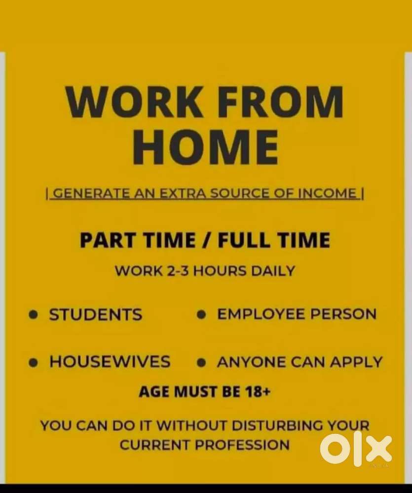 work from home for student, house wife and job person