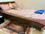 Nilkamal Arthur Bed  No storage  Engineered Wood  Walnut