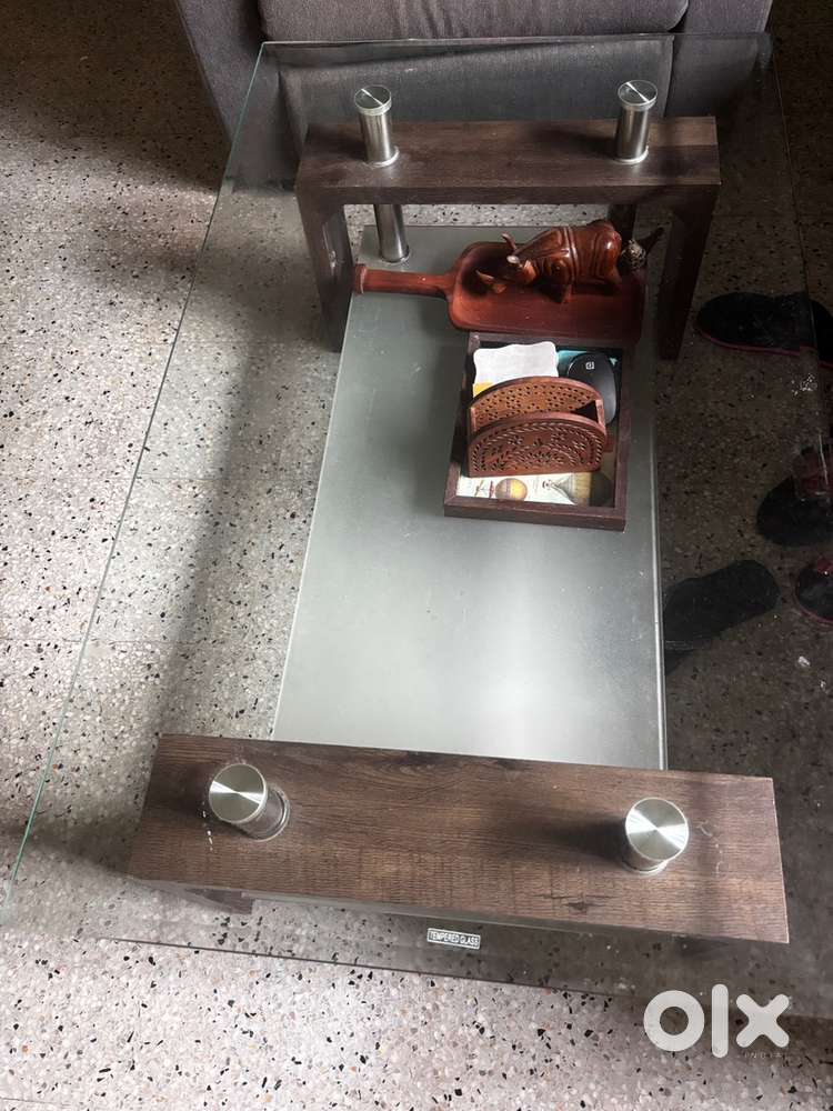 Tea table with glass top