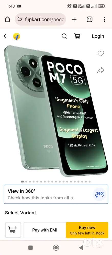 Pocom7 mobile good condition 6gbram 128 internal
