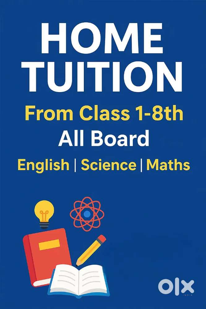 Home tutor Available for Class 1-8,CBSC,HSC,ICSE