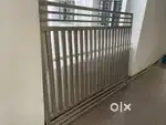 Steel protection gate for door