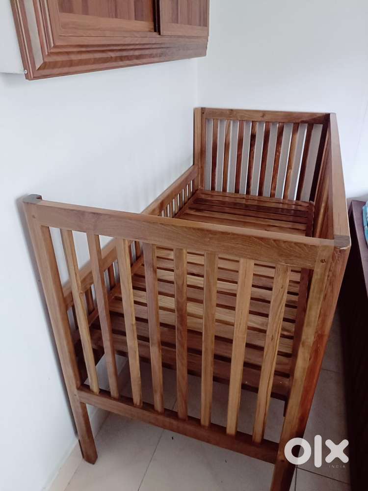 Teak wood baby cradle