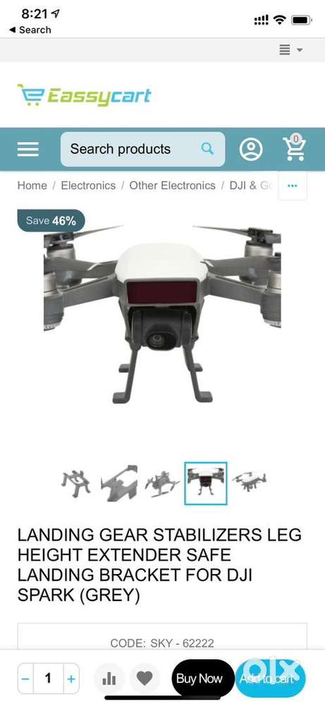 DJI Spark Propeller, Guard Landing Gear Lens Guard Case & Slick Wraps