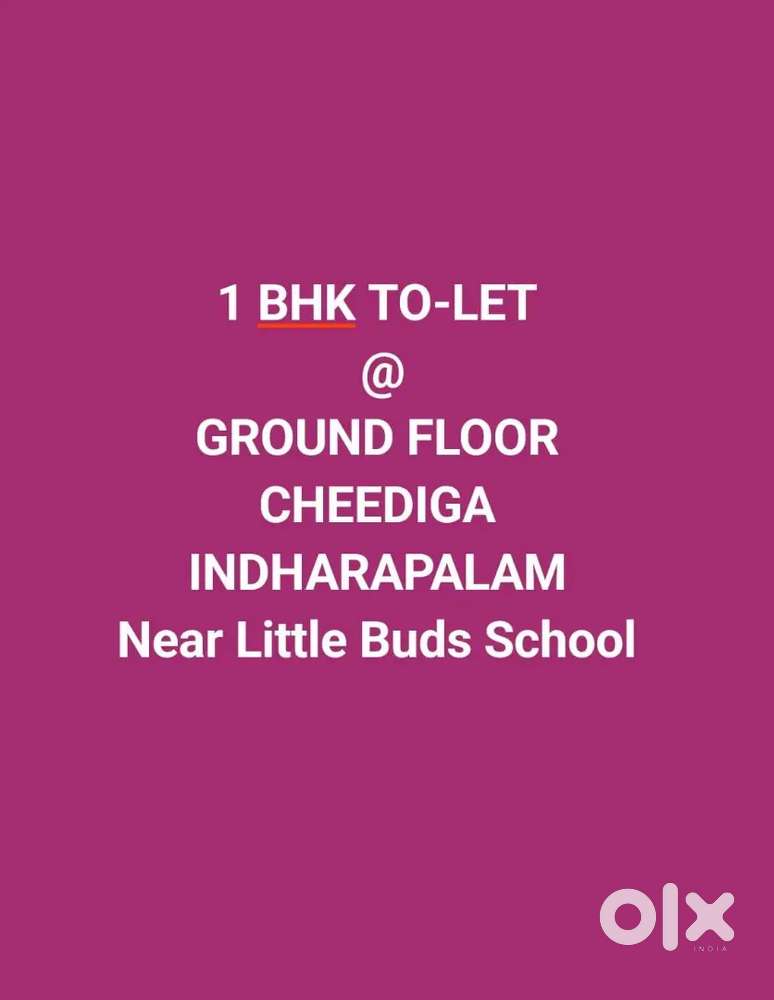 1 BHK RENT FOR SMALL FAMILY @ GROUND FLOOR