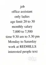 Office work only ladies
