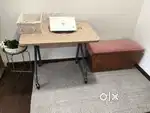 Study Table and Chair with Carpet and side storage box