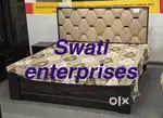 New luxury look + durable 6x6 cushion double bed with box furniture