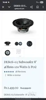 Dooge 8 inch subwoofer