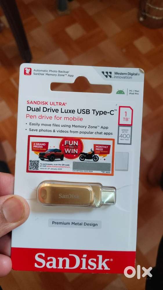 Sandisk 1 TB OTG GOLD PENDRIVE