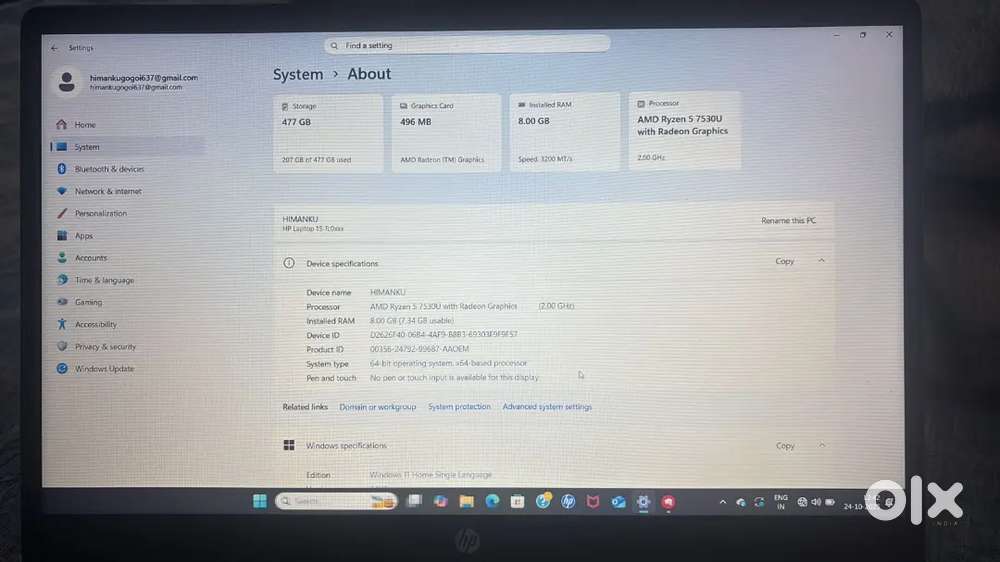 HP brand new laptop, not even 1 month used.