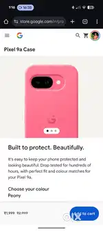 Google pixel 9a original back cover