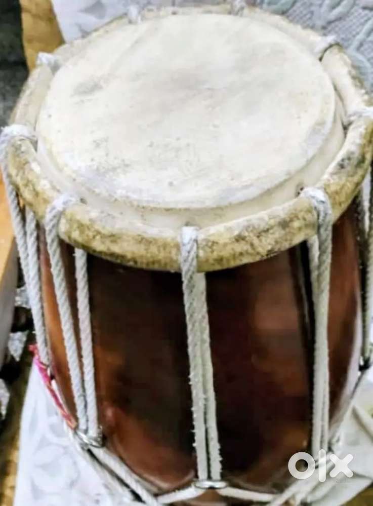 Dholak of red sheesham wood