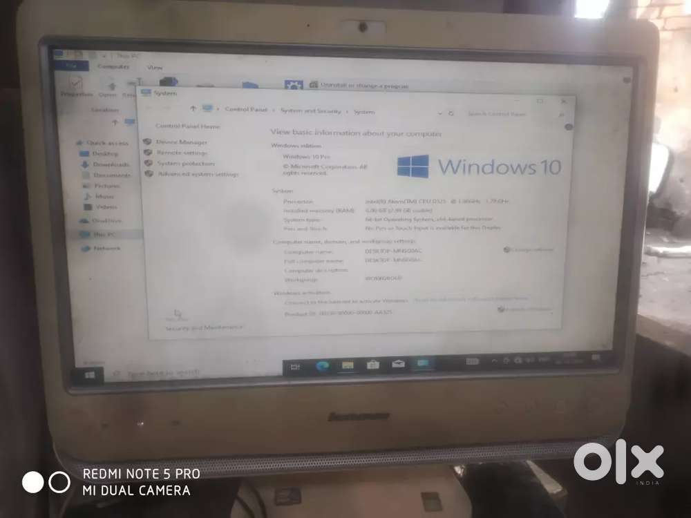 Lenovo All in on desktop