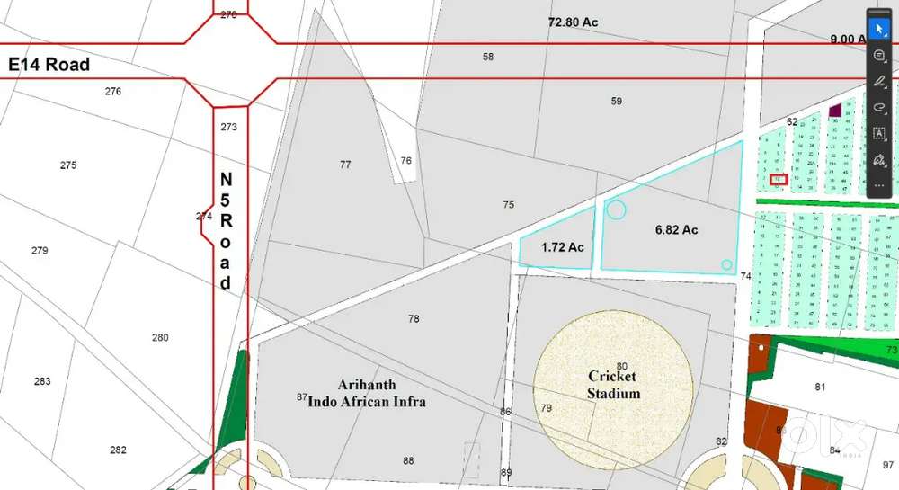 East-Facing Approved Layout Plot in Amaravati Township Near E-14 &15