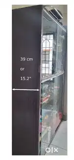 Wooden Cupboard with sliding glass