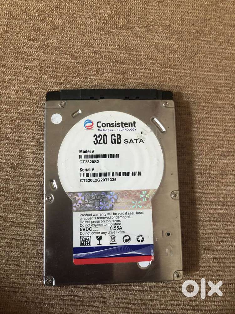 Consistent Laptop HDD 320GB, 8MB Cache 5400RPM, SATA 3.0Gb/s 2.5