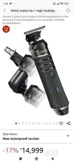 WAHL India's No.1 High Visibility Skeleton Waterproof Premium Trimmer