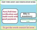 Part time Verification Audit work with good payment
