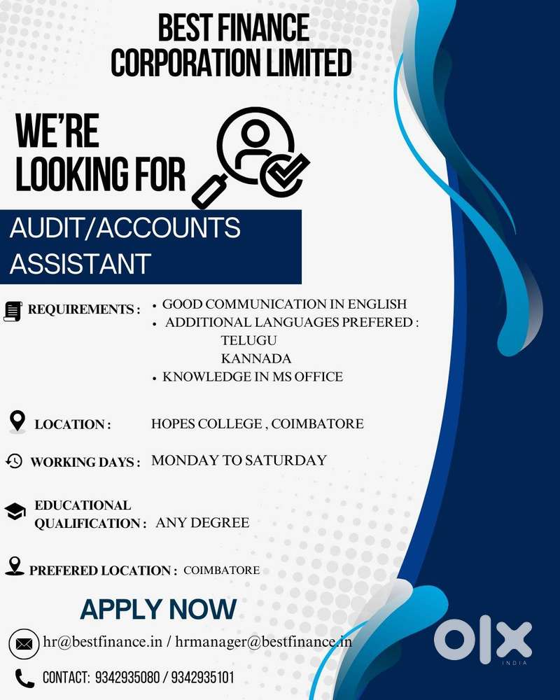 AUDIT ASSISTANT, ACCOUNTS ASSISTANT & SYSTEM ADMIN