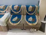 Sofa cumbed with two soft chairs
