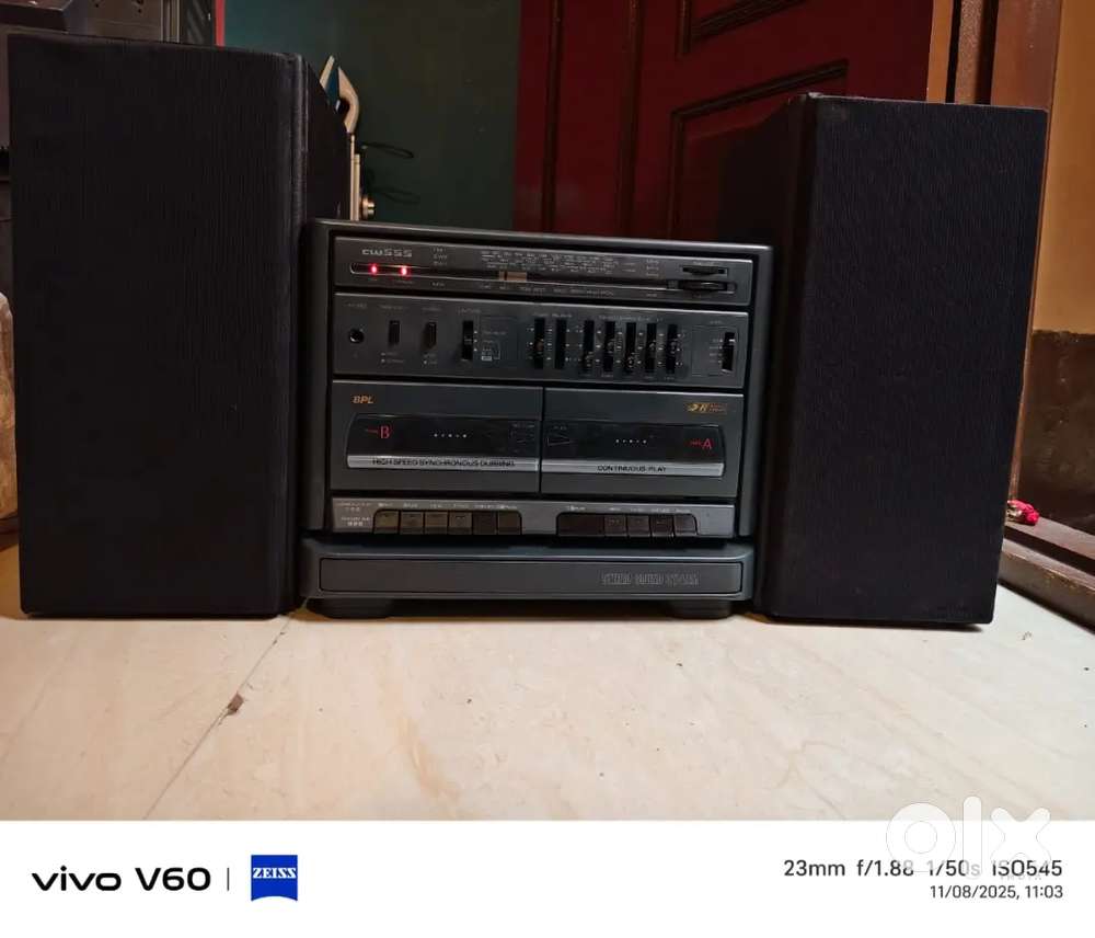 BPL STEREO SOUND SYSTEM FM AUX CASSETTE ALL WORKING CONDITION FIXED
