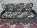 Sofa Set ( Brown Color) with storage & cover