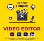 Vedio editor in my office permanent requirment for youtube , Insta